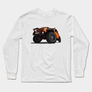 Orange Jeep Illustration Long Sleeve T-Shirt